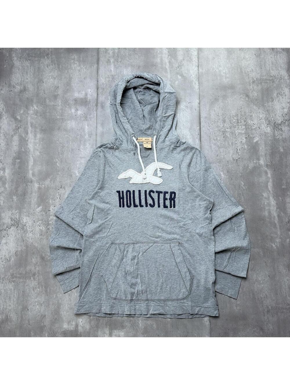 Y2K Gray Hollister Surf Grunge Skater Hoodie